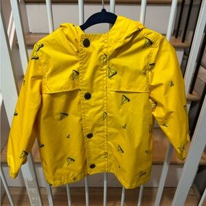 Old Navy Baby 18-24mo Bright Yellow Raincoat with Nautical Print